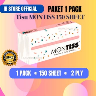 Montiss Tissue/Tisu Facial 150 Sheets 2Ply
